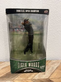 Sealed TIGER WOODS UPPER DECK PRO SHOTS FIGURE NIB w/Trading Card 2000 US Open Champion