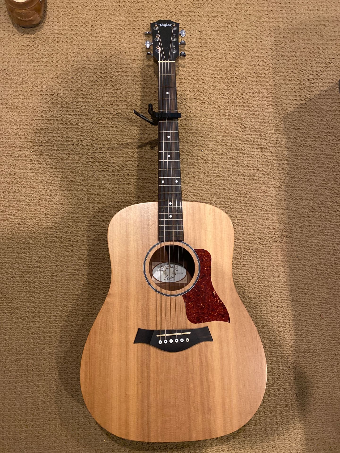 Slight used big baby taylor acoustic guitar