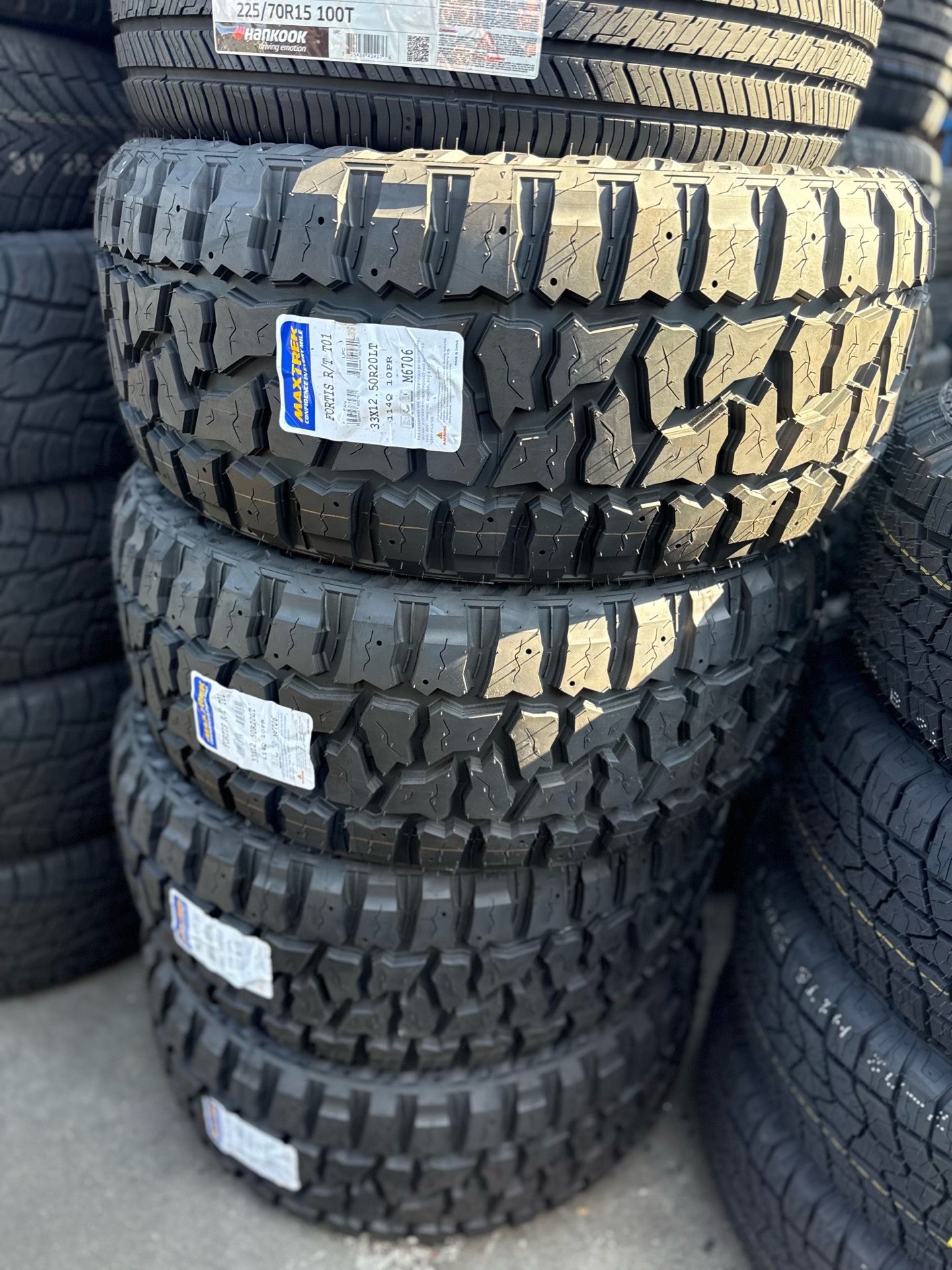 33x12.50R20 Mastrek rt 4 New tires installation and balance 50,000 Miles Warranty