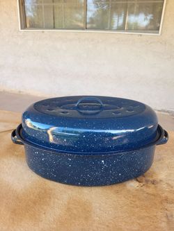 Granite Ware Blue Speckled Enamel Roasting Pan