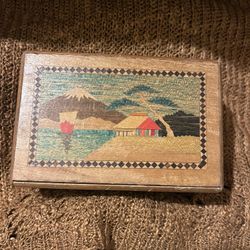 Vintage Japanese Inlaid Wood Puzzle
