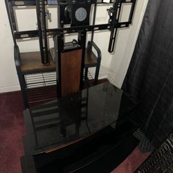 Tv Stand Glass 3 Shelf 