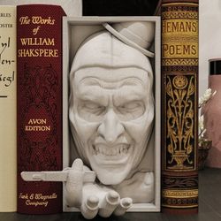 Art The Clown Monster Fantasy Bookend Horror Book Nook