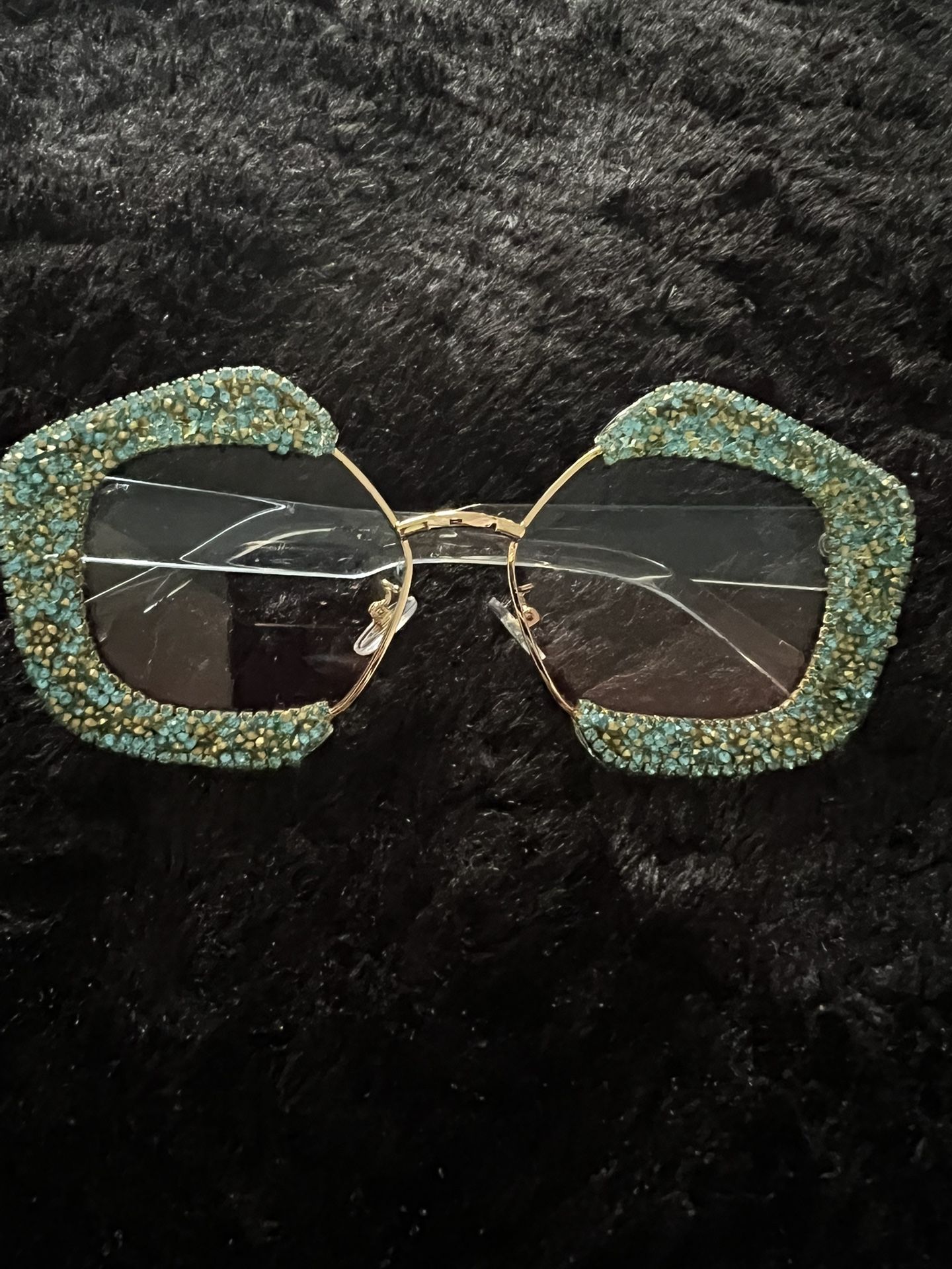 Green Embellished sunglasses