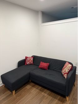 Dark Gray Sectional Couch / Sofa