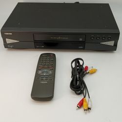 Toshiba,VCR with Remote And Cable. Works Fine.