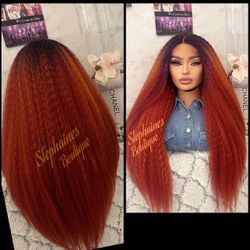 Human Hair Blended Lace Front Wig 