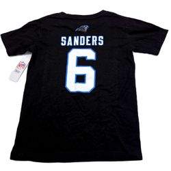 NFL Apparel Carolina Panthers Miles Sanders 6 Boys T-Shirt Black Large 12/14