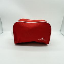 Vintage Old Spice red nylon zippered travel toiletry bag