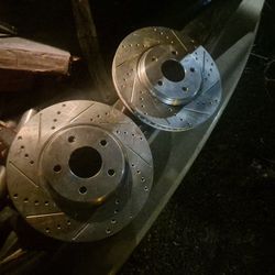 296mm Drilled And Slotted Brake Rotors(pair)