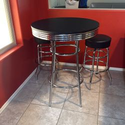 Bar Table And 2 Bar Stools