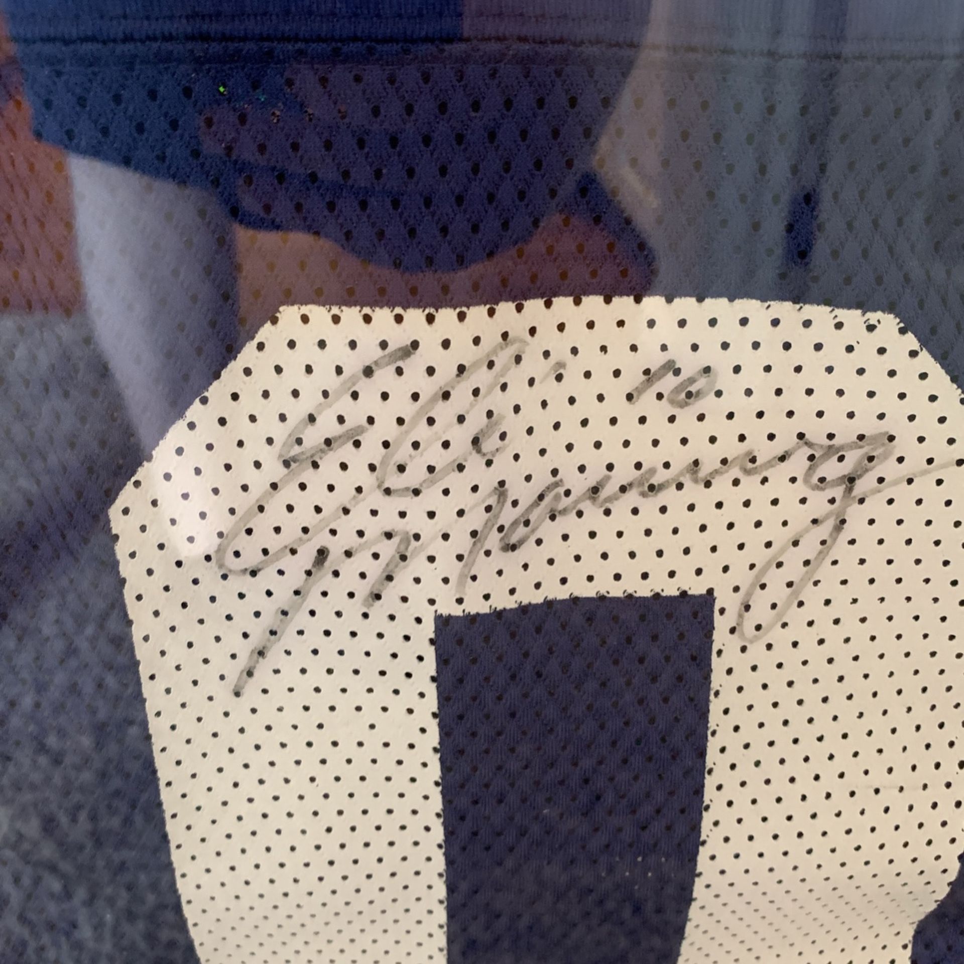 New York Giants Eli Manning Autographed Framed Jersey