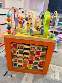 Zany Zoo Wooden Activity Cube