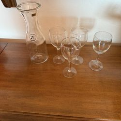 Carafe and Wine Glasses ALL FOR 