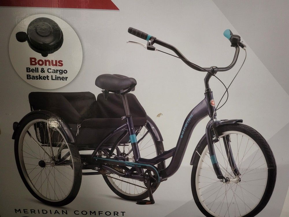 Brand New In Box Schwinn Meridian Adult Tricycle Single Speed 26