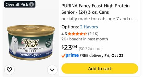 Purina Fancy Feast Senior 7+ Wet Cat Food – 24 Cans