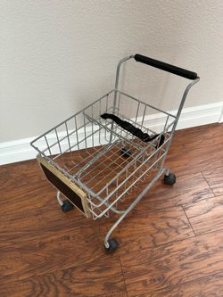 Galvanized decor shopping cart