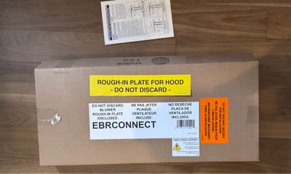 Best by Broan EB6 / EB9 Inline External Rough-in Blower Plate for Hood