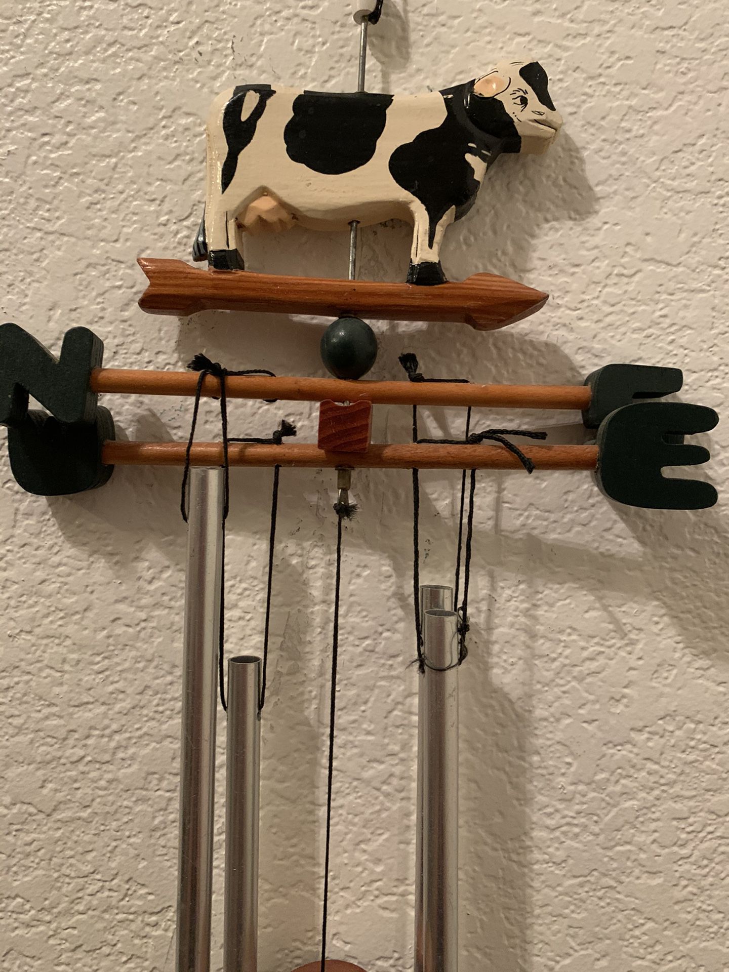 North East West South Cow Wind Chimes