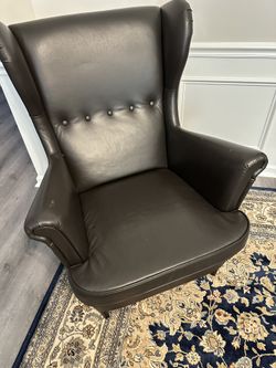 STRANDMON Wing chair, Grann/Bomstad dark brown