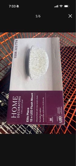 New Home Decorators Collection Ellis Place 12.25 in Chrome LED Flush Mount Light