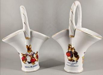 Beatrice Potter Peter Rabbit Porcelain Baskets Two