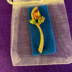Vintage Nolan Miller Flower Bud Brooch Pin
