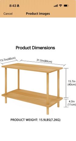 New wood table