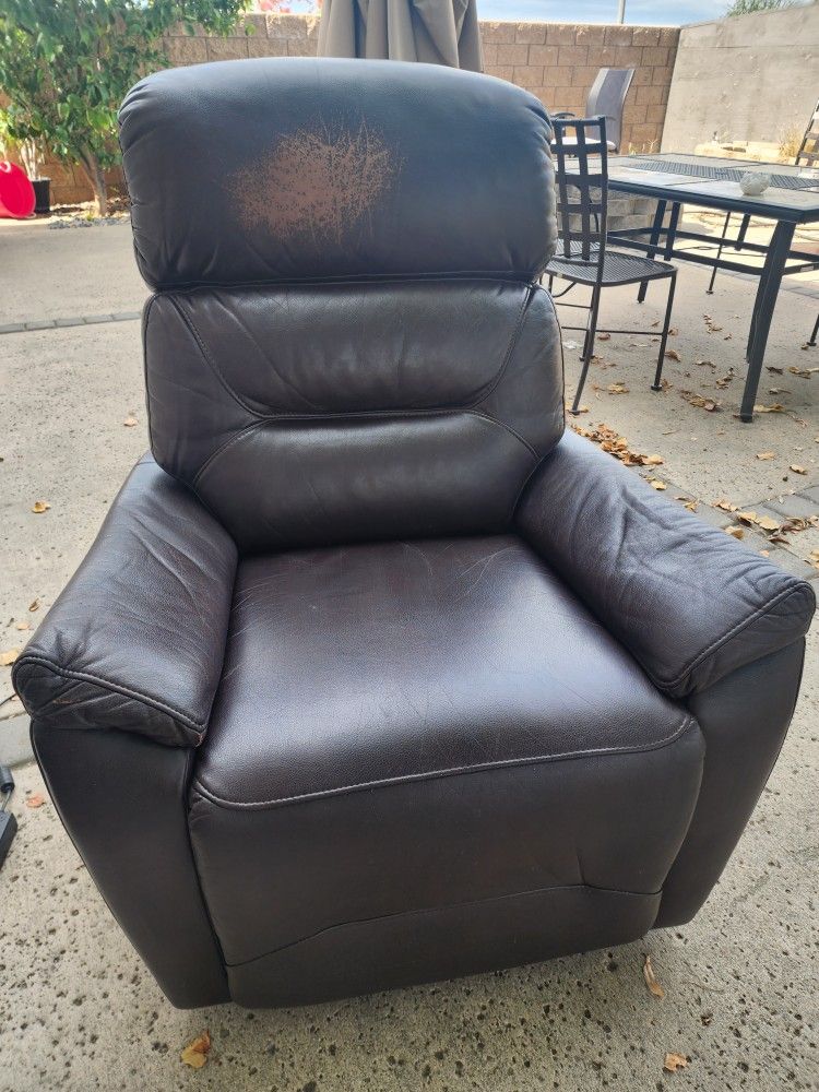 Leather Power Recliner