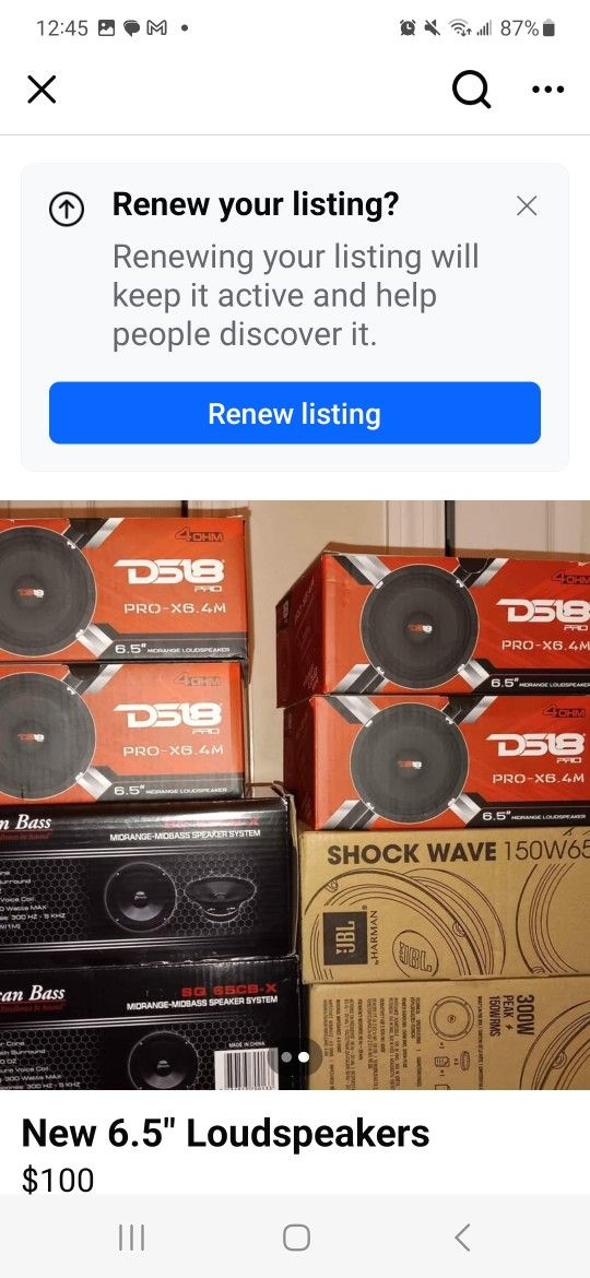 New 6.5" Loudspeakers 