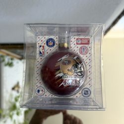 Vintage San Francisco 49ers NFL Christmas Ornament Glass Ball Red Topperscot NEW