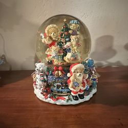 Musical Glitter Christmas, Bear Globe