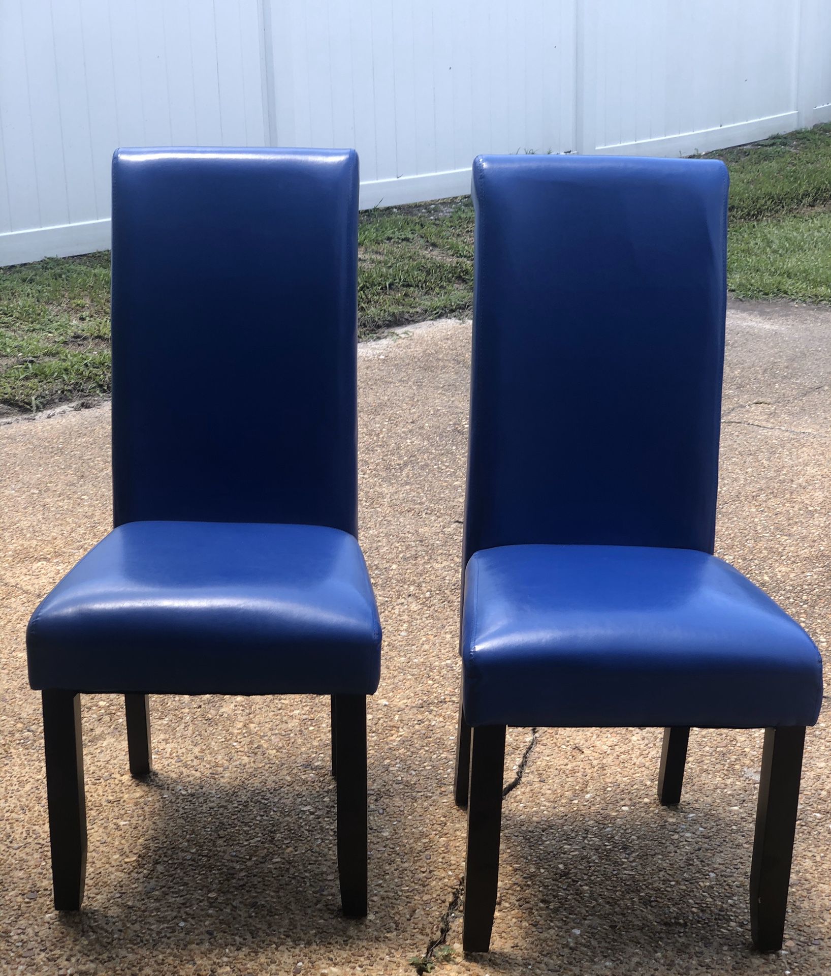 2 Blue Dining Chairs