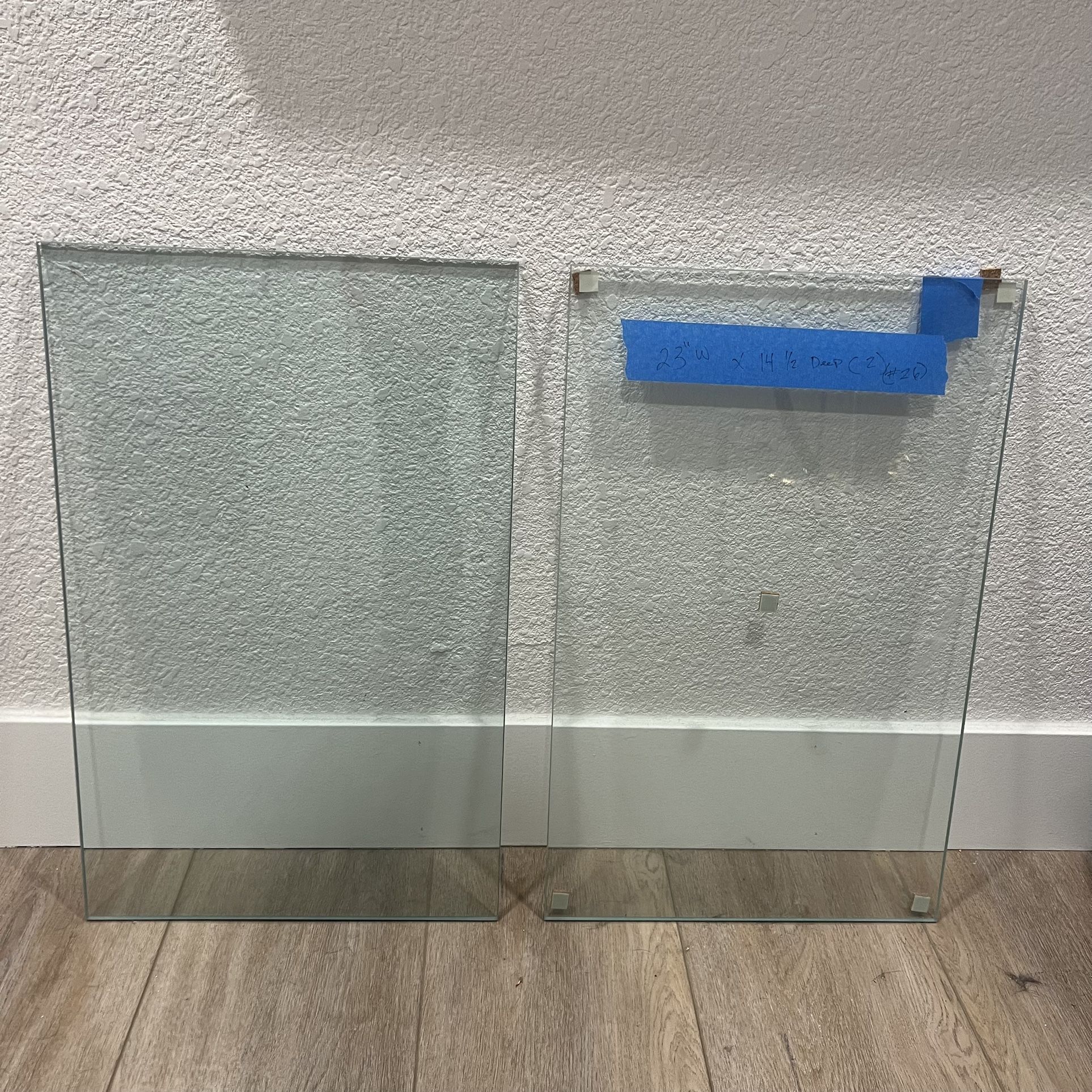 Set Of 2 Glass Shelves