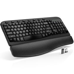 Blk Wireless Keyboard With Cushion 