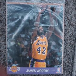 James Worthy 8X10" NBA Hoops Basketball Card