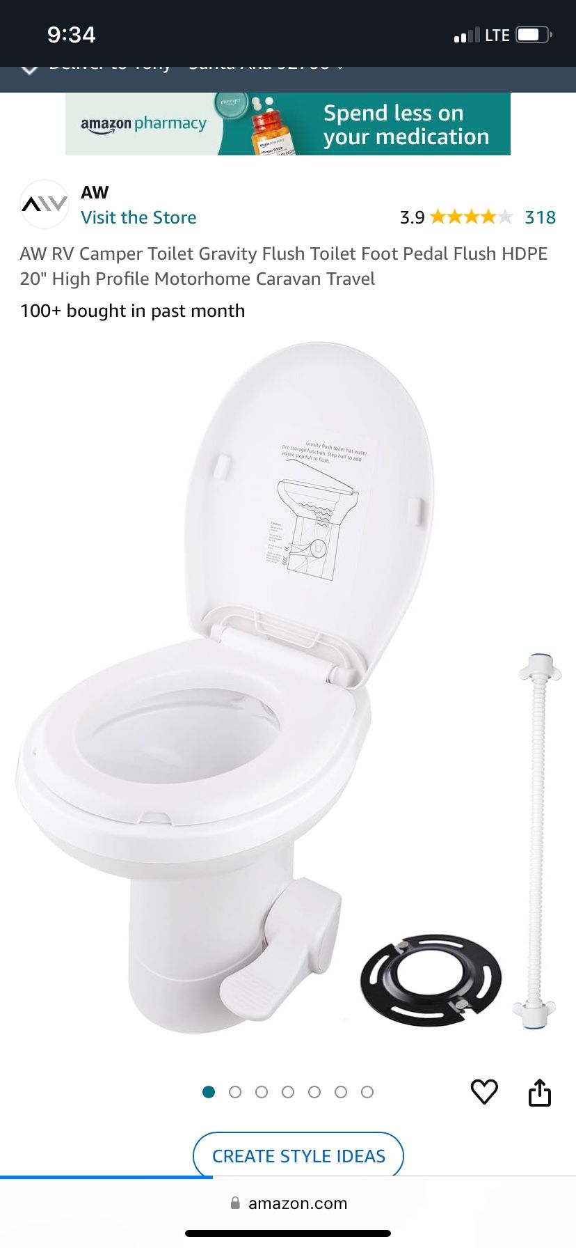 Brand new luxury RV toilet for 120