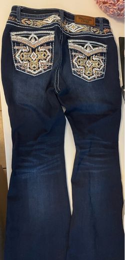 Westfield Eagle denim pants, dark blue, cross in bags,size 9. New