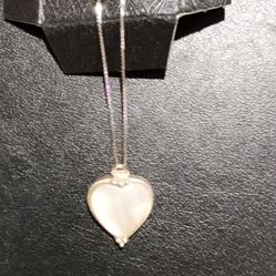 Sterling Silver Mother Of Pearl Necklace 