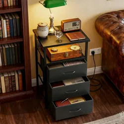 Night stand with outlet