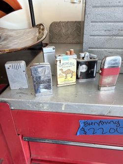 Vintage Lighter Lot Camel + Advertising Lighters