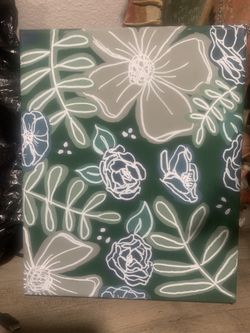 Beautiful Canvas Flowers Painting 8x10