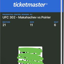 (4) UFC 302 Tickets