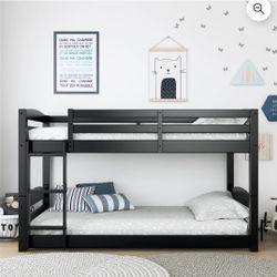 New Inbox Twin Over Twin From Floor Bunk Bed Wood 