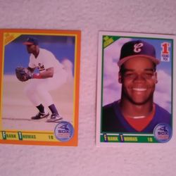 Frank Thomas Rookie card LOT. HOF. RC. Chicago White Sox. 2 Baseball Cards. Rookies Sports Cards