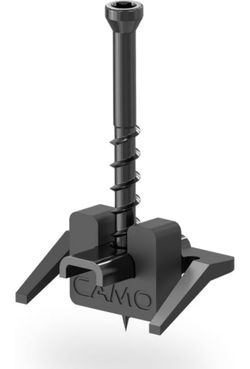 CAMO Hidden universal fasteners WEDGECLIPS™ (450 ct)
(0344656S), 316 stainless steel shield and screw, for use with leading slotted deck boards