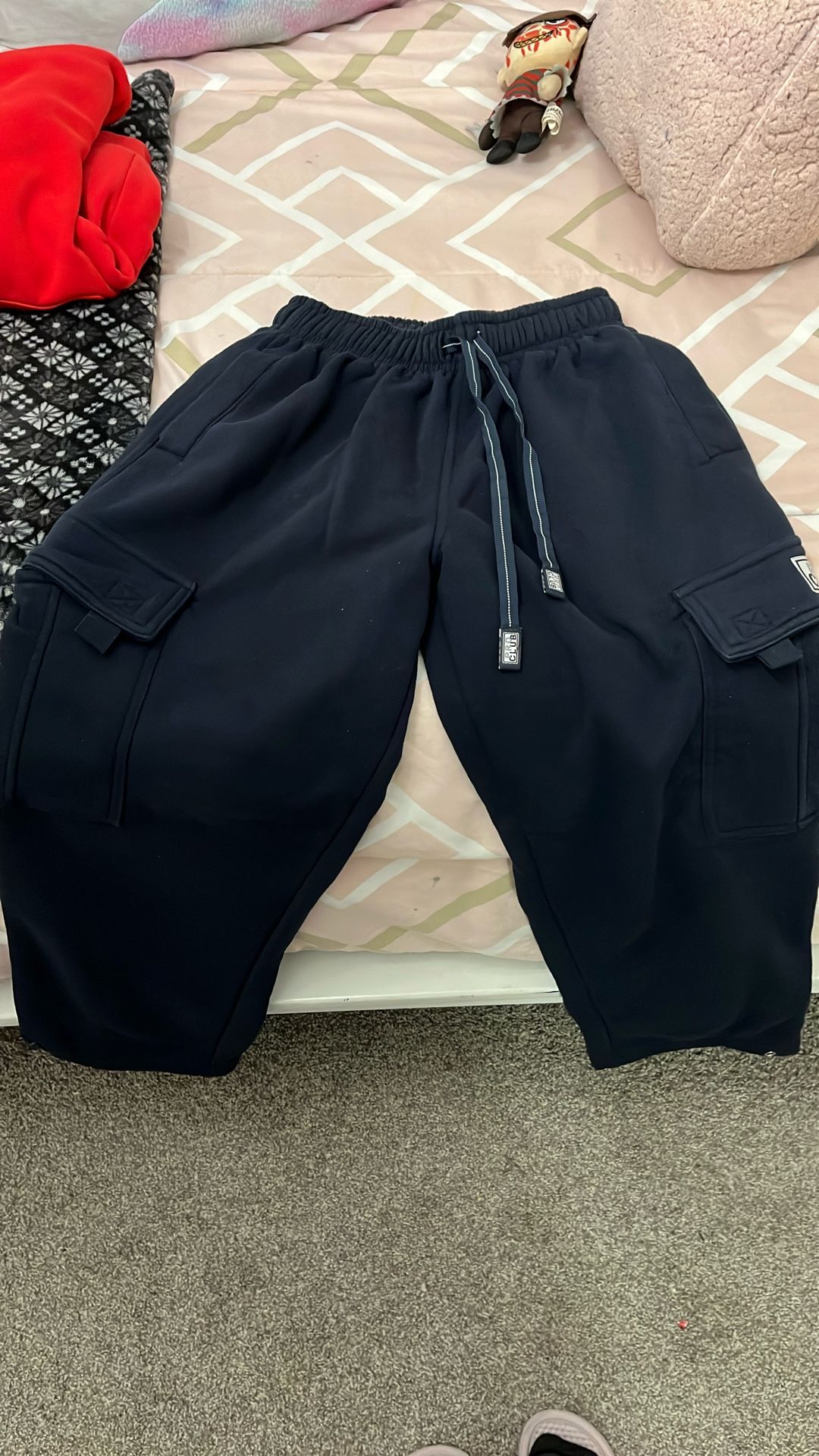 navy blue pro club sweats heavy weight