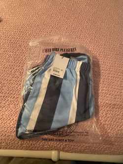 I Need More Pleasures Striped Sport Shorts 2XL