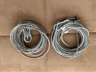 2 - Dog Tie Out/Runner Cable 25’ each
