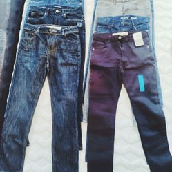 Boys/Youth Jeans Size 12 Yrs Old various Styles: Skinny Fit, Boot Cut, Distressed & Relaxed Fit In Dark Blue, Grey & Black. Calvin Klein, H&M & More